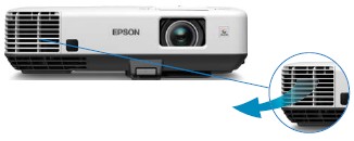 Máy chiếu Epson EB-1850W có lỗ thoát hơi nóng được thiết kế thông minh
