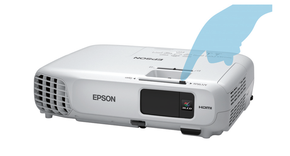 Máy chiếu Epson EB-1945W có cưa sổ A/V Mute giúp tiết kiệm điện năng