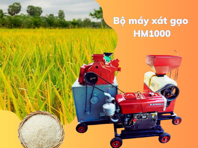 Bộ máy xát gạo HM1000
