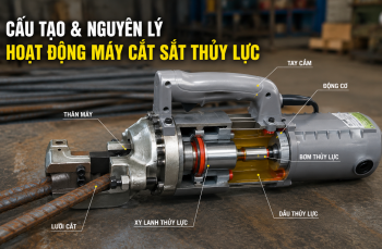 Cấu tạo và nguyên lý hoạt động máy cắt sắt thủy lực