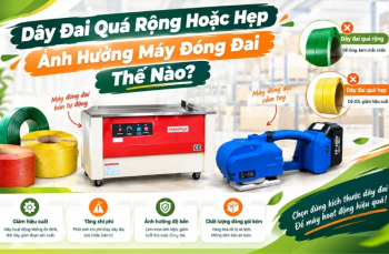 Dây Đai Quá Rộng Hoặc Hẹp Ảnh Hưởng Máy Đóng Đai Thế Nào?