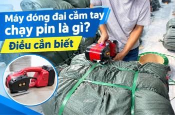 Máy đóng đai cầm tay chạy pin là gì? Điều cần biết