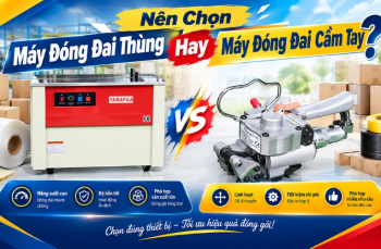 Nên Chọn Máy Đóng Đai Thùng Hay Máy Đóng Đai Cầm Tay?