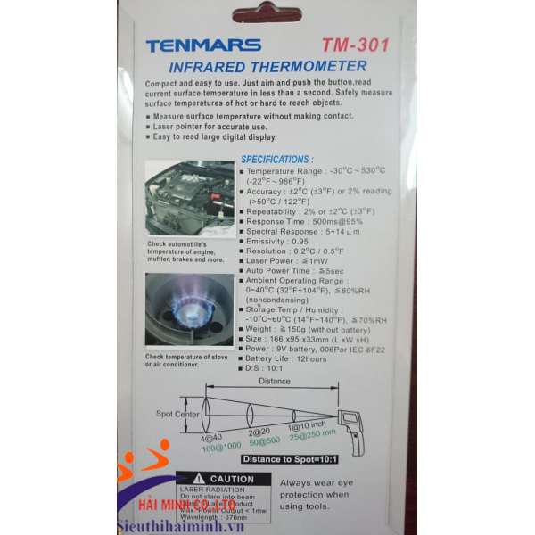 Máy đo nhiệt độ bằng hồng ngoại Tenmars TM-301