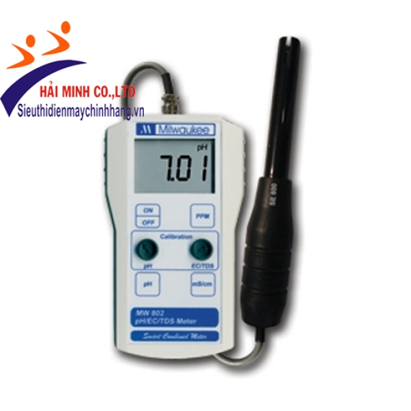 Máy đo pH/EC/TDS cầm tay MILWAUKEE MW802