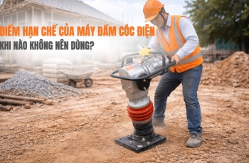 Điểm hạn chế của máy đầm cóc điện – khi nào không nên dùng?