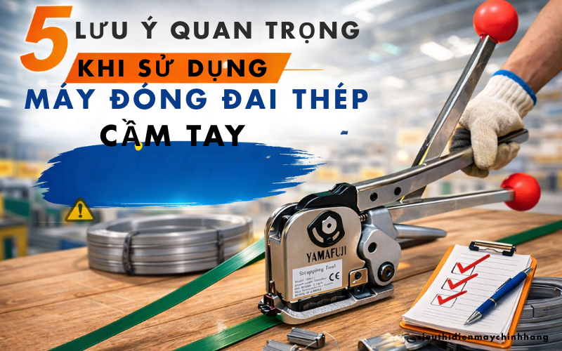 5 lưu ý quan trọng khi sử dụng máy đóng đai thép cầm tay