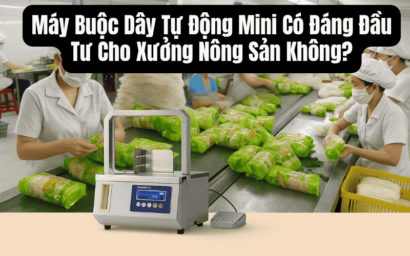 Máy Buộc Dây Tự Động Mini Có Đáng Đầu Tư Cho Xưởng Nông Sản Không?