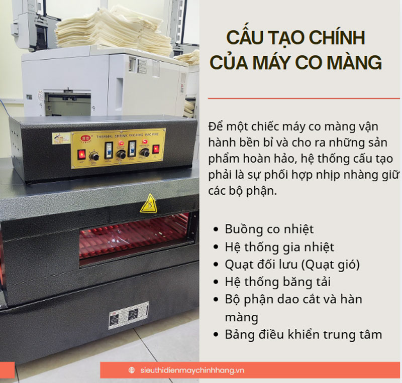 Tìm hiểu chi tiết về cấu tạo và nguyên lý hoạt động máy co màng