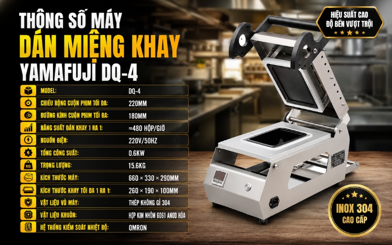 Thông số máy dán miệng khay Yamafuji DQ-4