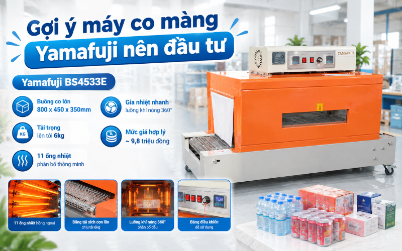 Máy rút màng co Yamafuji BS4535E  