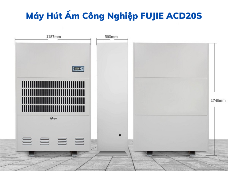 kích thước Máy hút ẩm công nghiệp Fujie ACD20S