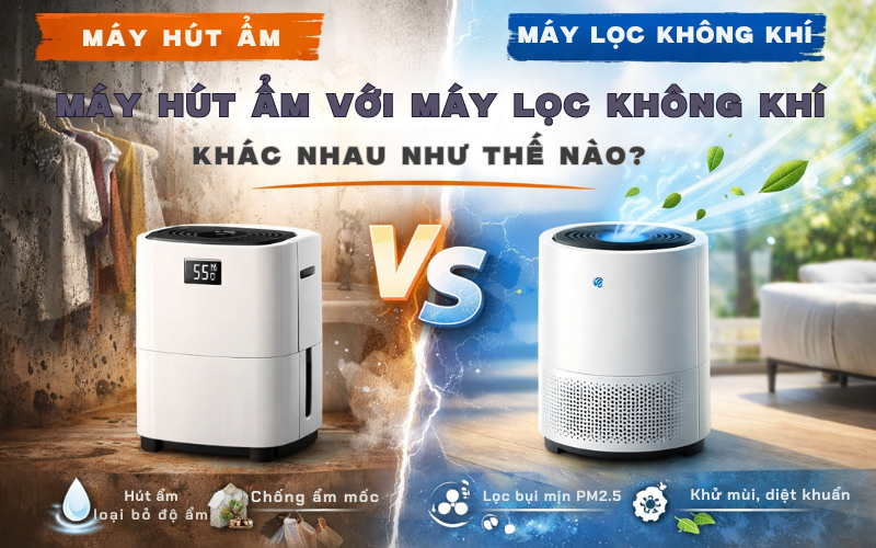 Máy hút ẩm với máy lọc không khí khác nhau như thế nào?