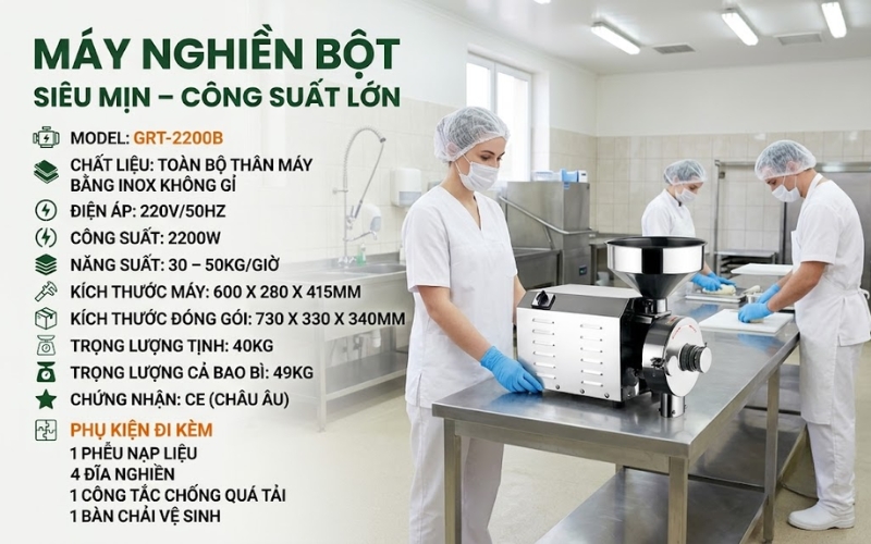 Thông số của máy nghiền bột Yanwoo GRT-2200B