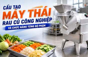 Cấu tạo máy thái rau củ công nghiệp và chức năng từng bộ phận