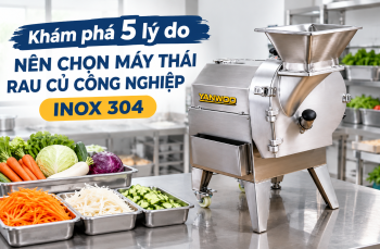 Khám phá 5 lý do nên chọn máy thái rau củ công nghiệp inox 304