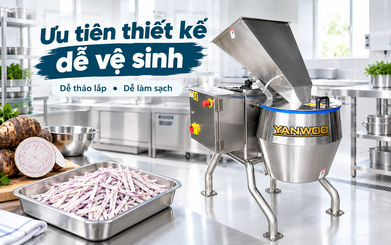 Ưu tiên thiết kế dễ vệ sinh