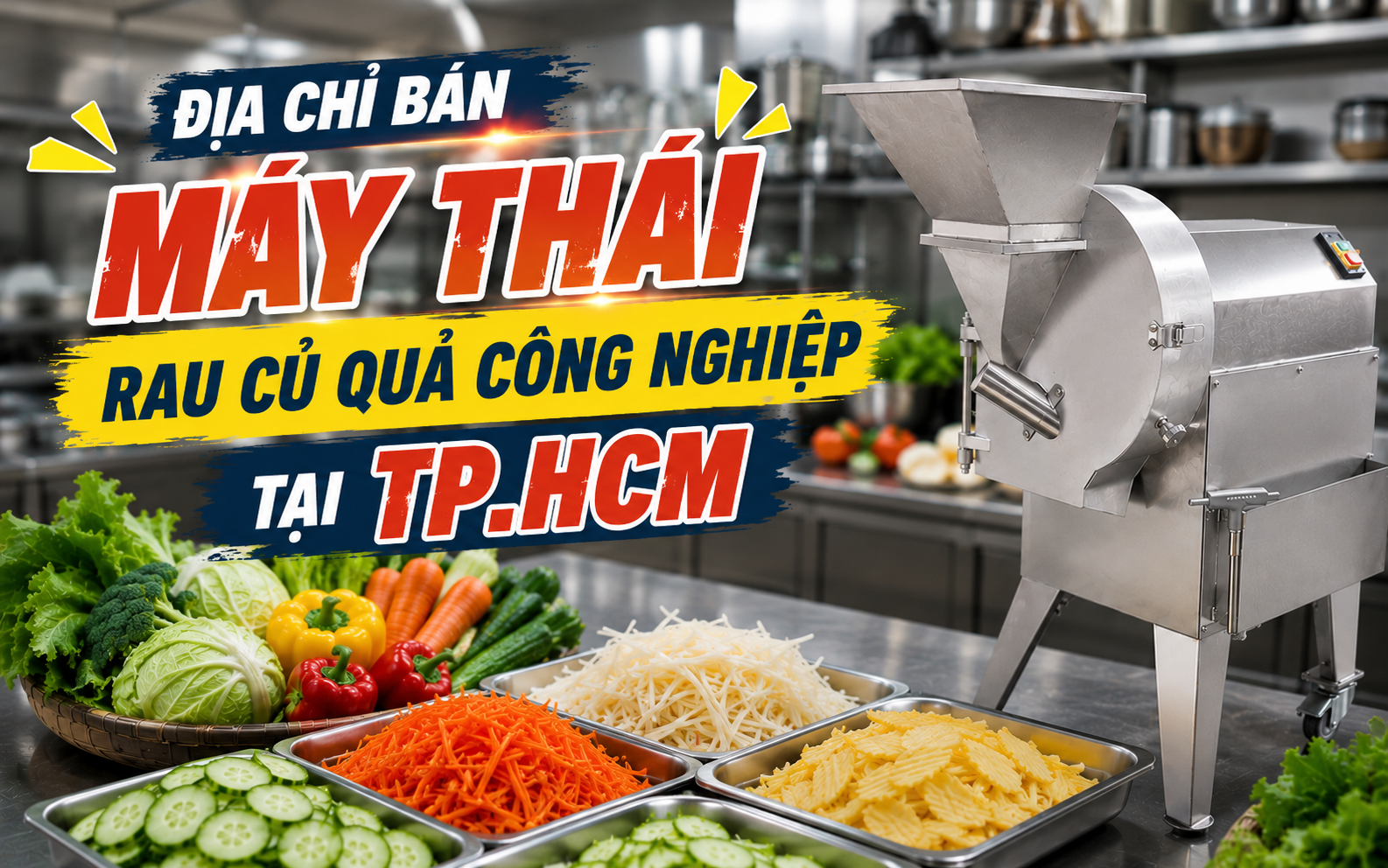 Địa chỉ bán máy thái rau củ quả công nghiệp
