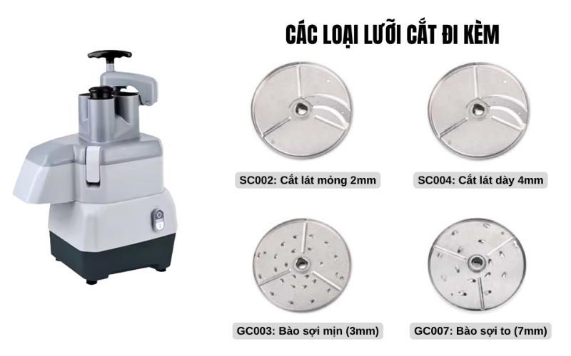 Bộ 4 lưỡi dao, thái lát và bào sợi linh hoạt