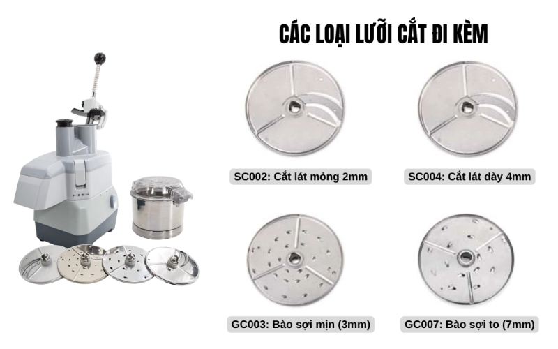 4 bộ dao, linh hoạt thái lát và bào sợi