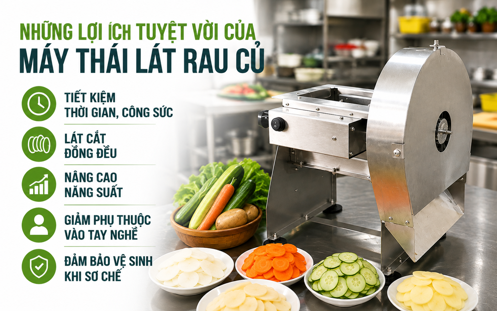 Những lợi ích tuyệt vời của máy thái lát rau củ 