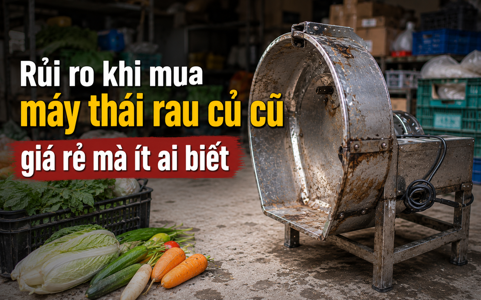 Rủi ro khi mua máy thái rau củ cũ giá rẻ mà ít ai biết