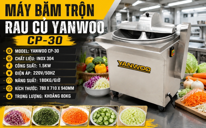 Thông số máy băm trộn rau củ YANWOO CP-30
