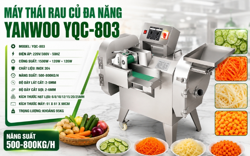 Thông số máy thái rau củ đa năng YANWOO YQC-803