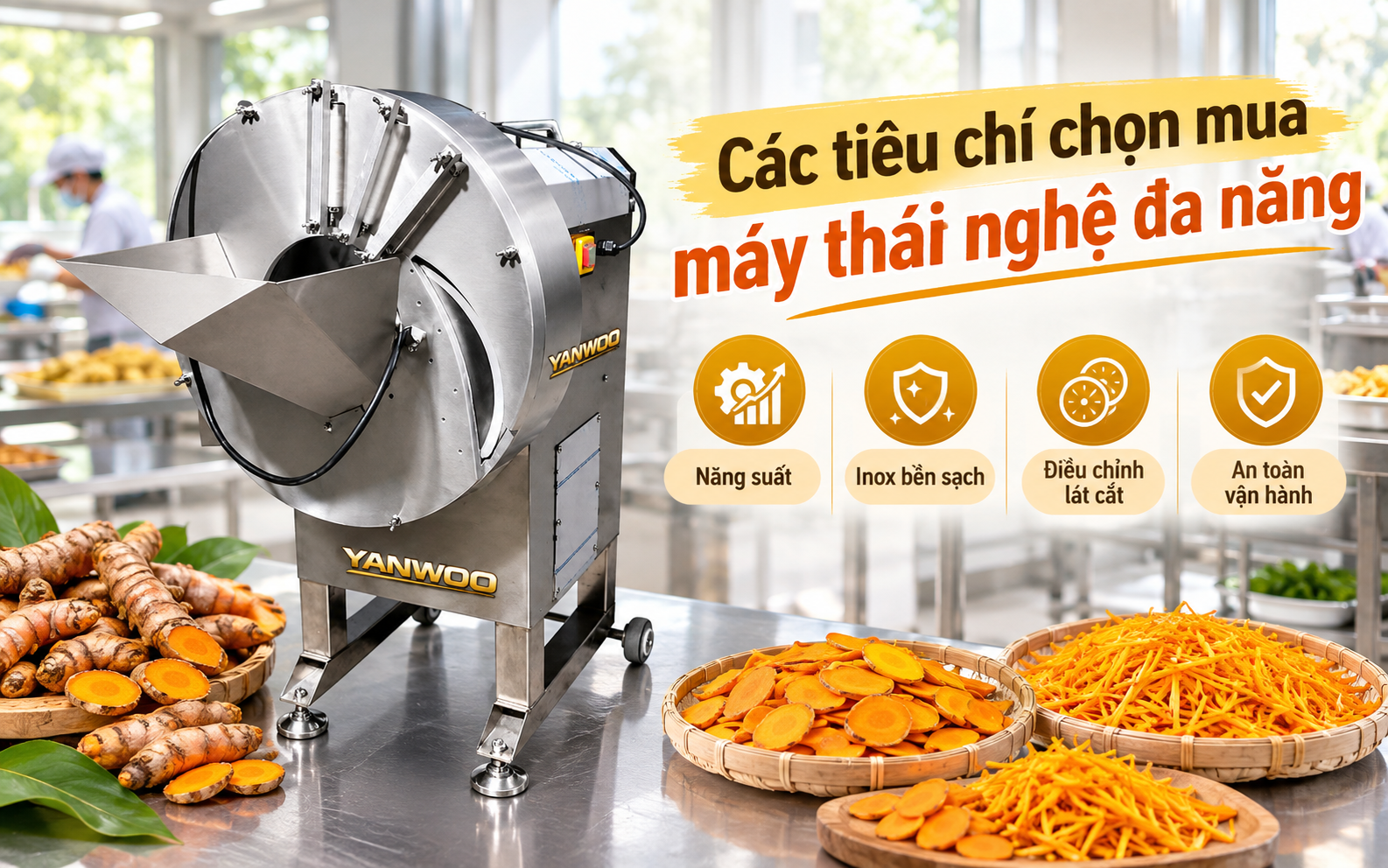 Các tiêu chí chọn mua máy thái nghệ đa năng