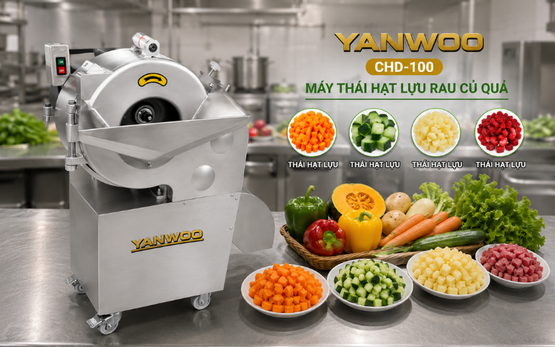 Máy thái hạt lựu rau củ quả YANWOO CHD-100