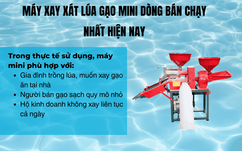 Máy xay xát lúa gạo mini dòng bán chạy nhất hiện nay