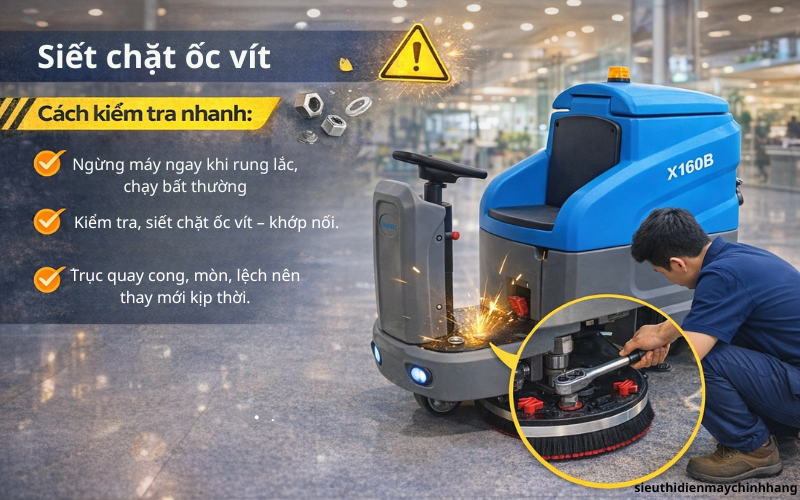  Siết chặt ốc vít