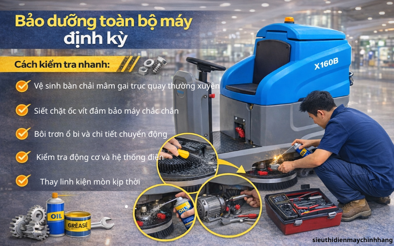 Bảo dưỡng toàn bộ máy định kỳ
