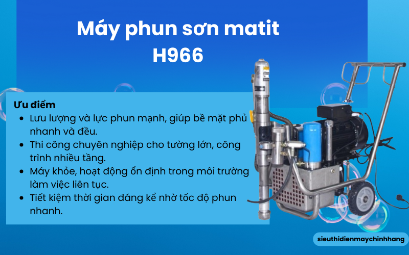 Máy phun sơn matit H966