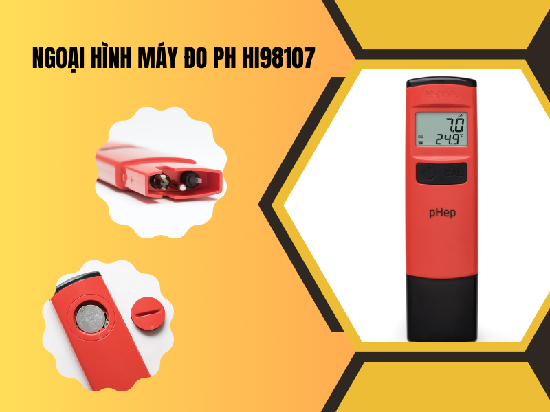 ngoại hình máy đo pH HI98107