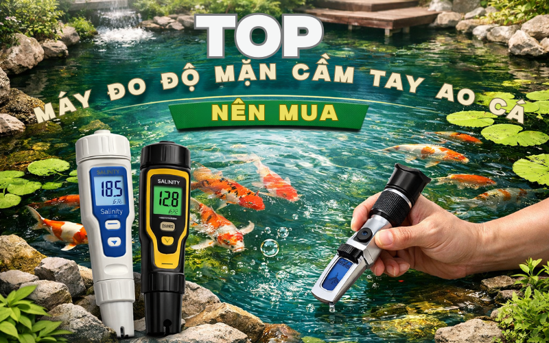 Top Máy Đo Độ Mặn Cầm Tay Ao Cá Được Nên Mua