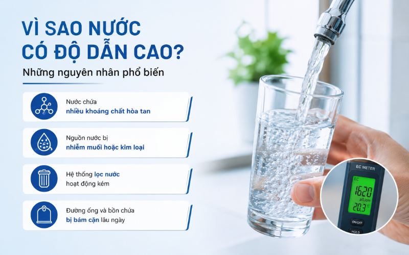Vì sao nước có độ dẫn cao? Những nguyên nhân phổ biến