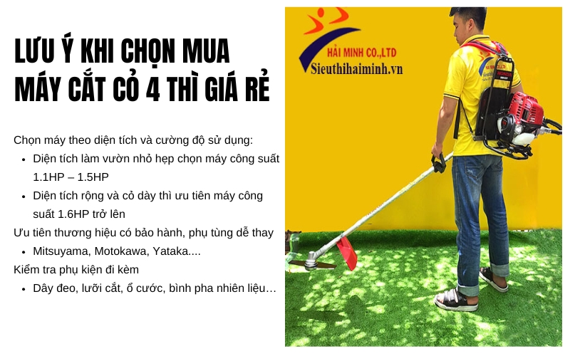 Lưu ý khi chọn mua máy cắt cỏ 4 thì giá rẻ