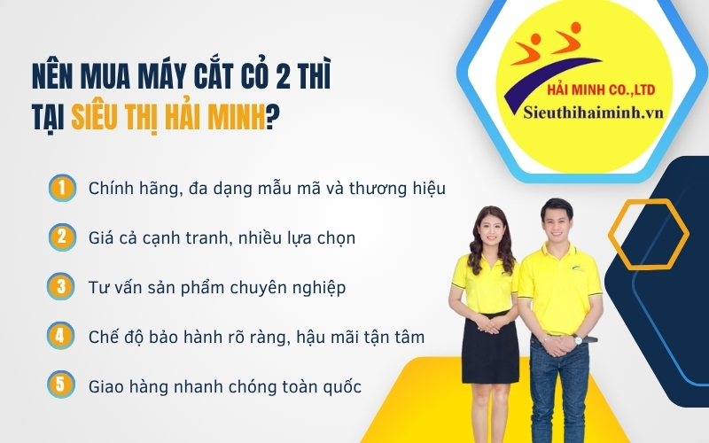 Nên mua máy cắt cỏ 2 thì tại Siêu thị Hải Minh?