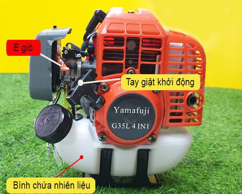 Cấu tạo máy cắt cỏ đa năng Yamafuji GX35 4 trong 1