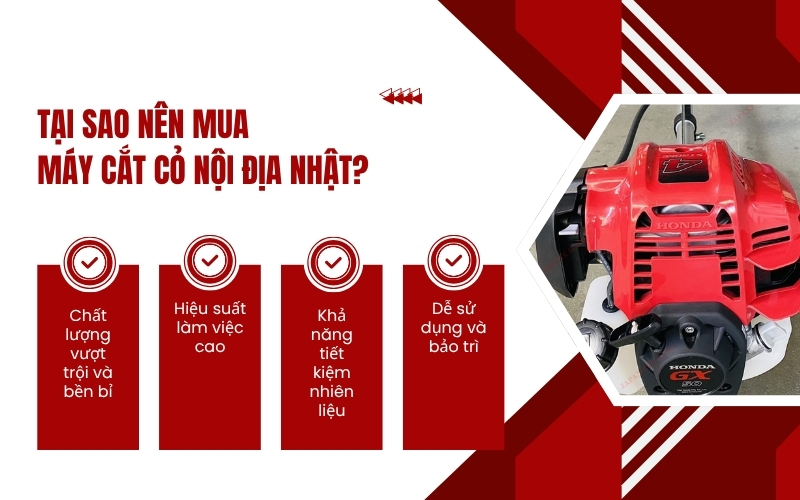 Tại sao nên mua máy cắt cỏ nội địa Nhật?