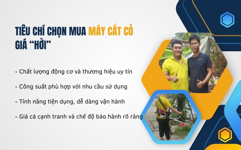 Tiêu chí chọn mua máy cắt cỏ giá “hời”