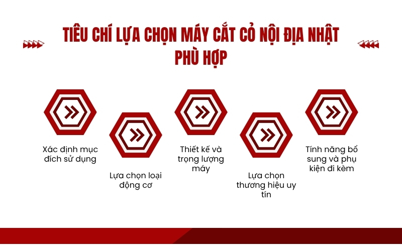 Tiêu chí lựa chọn máy cắt cỏ nội địa Nhật phù hợp