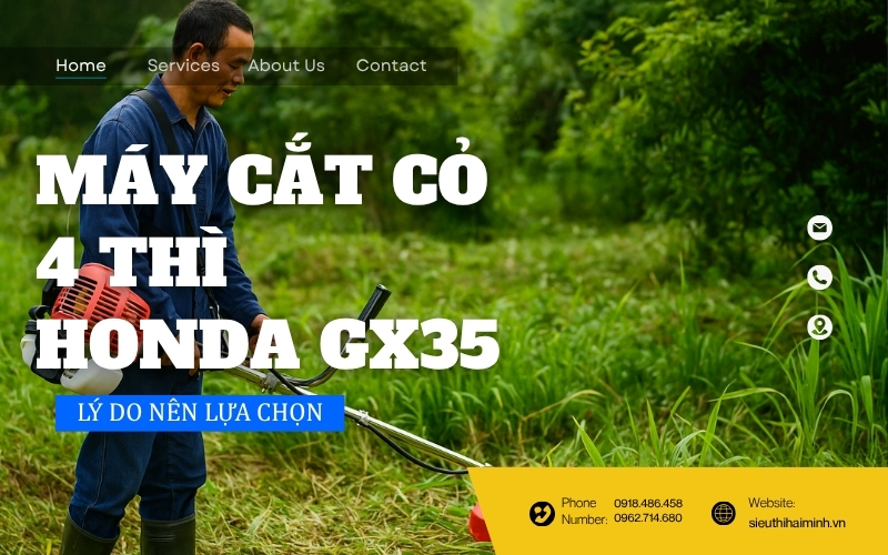 Ưu điểm máy cắt cỏ 4 thì honda gx35, lý do nên lựa chọn