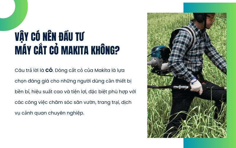 Vậy có nên đầu tư máy cắt cỏ Makita không?