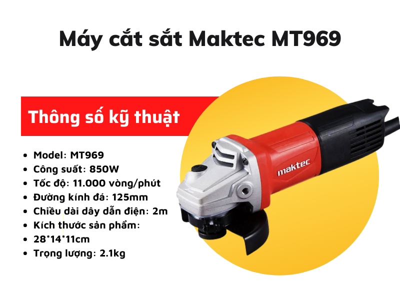 Máy cắt sắt Maktec MT969