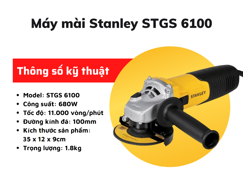 Máy mài Stanley STGS 6100