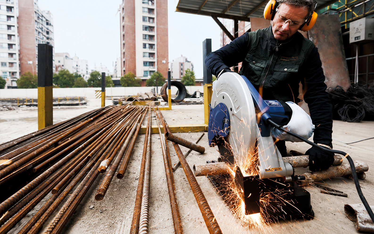 Máy cắt sắt là công cụ đắc lực trong ngành xây dựng