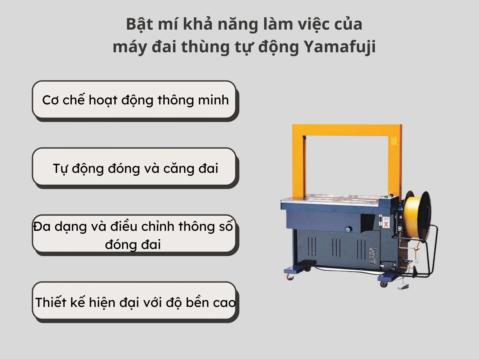Khả năng làm việc của máy đóng đai tự động