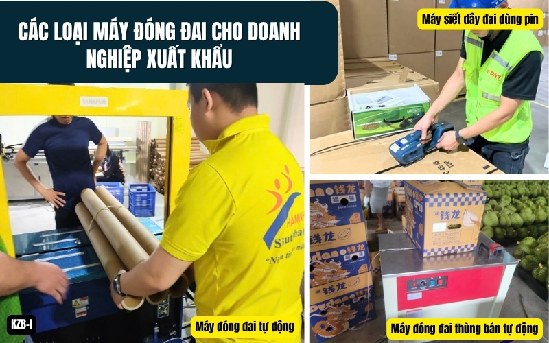Các loại máy đóng đai cho doanh nghiệp xuất khẩu